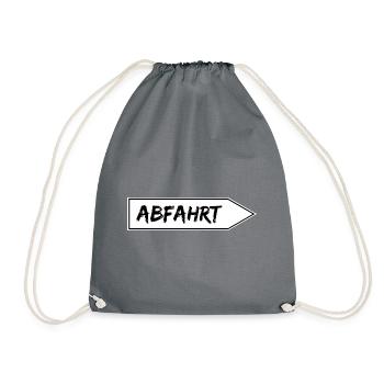 Abfahrt Feiern Party - Turnbeutel - Grau - Vorne