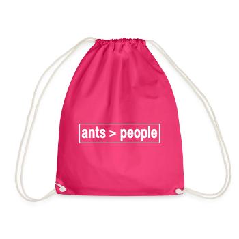 ant colony "ants and people" - Drawstring Bag - fuchsia - Front