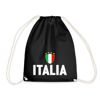 ITALIE DRAPEAU ITALIEN FOOTBALL 2021 VACANCES - Sac de sport léger - noir - Devant