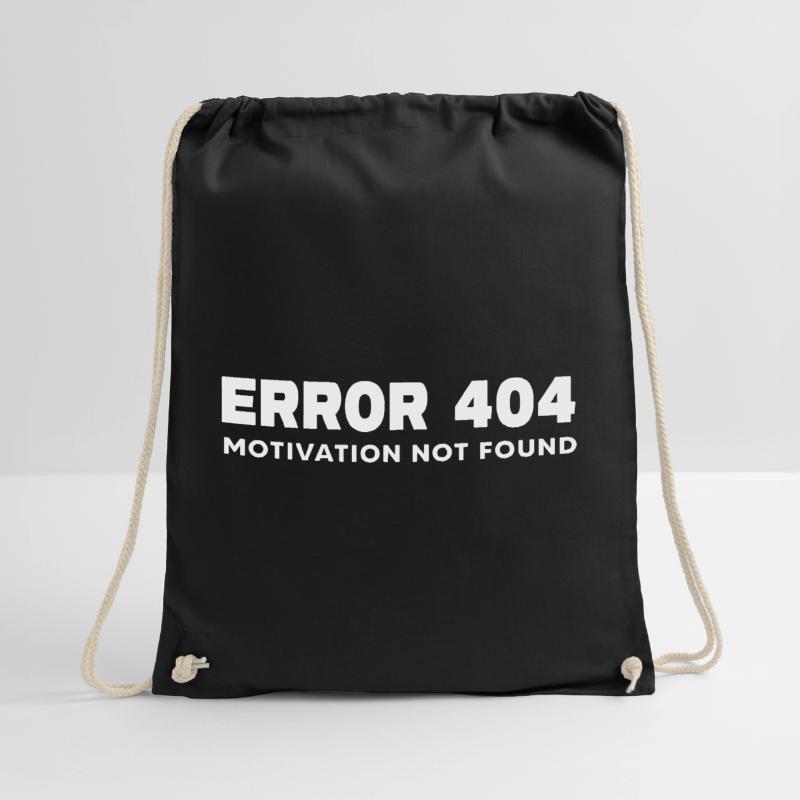 nerd coder server download error 404 Drawstring Bag