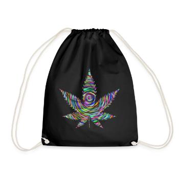 weed - Drawstring Bag - black - Front
