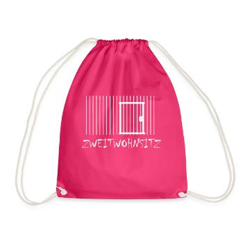 The prison is my place of residence - Drawstring Bag - fuchsia - Front