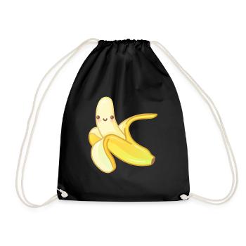 Banana - Drawstring Bag - black - Front
