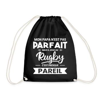 Mon Papa N'est Pas Parfait - Rugby - Sac de sport léger - noir - Devant