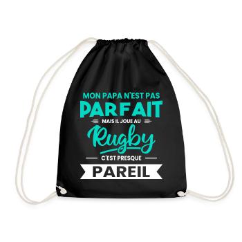 Mon Papa N'est Pas Parfait - Rugby - Sac de sport léger - noir - Devant