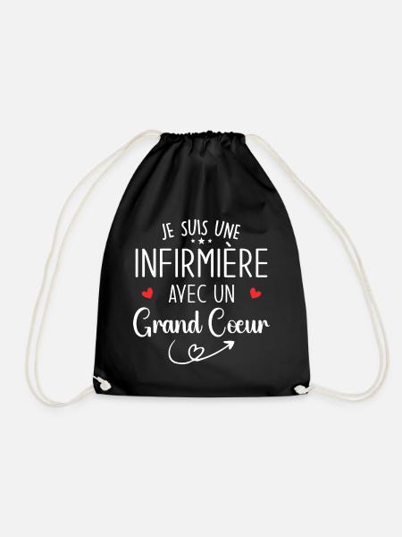 Je Suis Une Infirmière Avec Un Grand Cœur - Sac de sport léger - noir