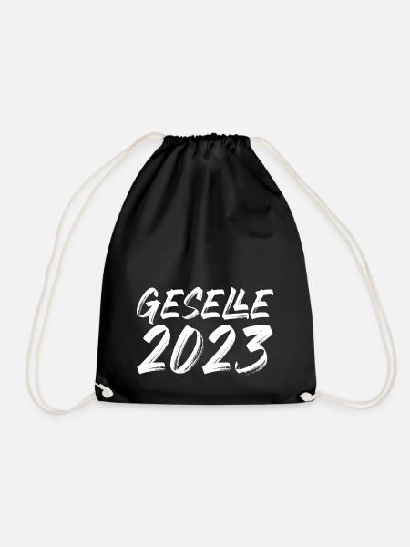 Gesellenprüfung Gesellenbrief Geselle 2023 - Turnbeutel - Schwarz