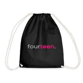 2008 geburtstag 14 jahre 14.jubiläum fourteen - Turnbeutel - Schwarz - Vorne