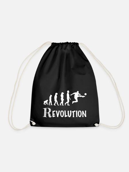 revolution soccer player sport - Drawstring Bag - black