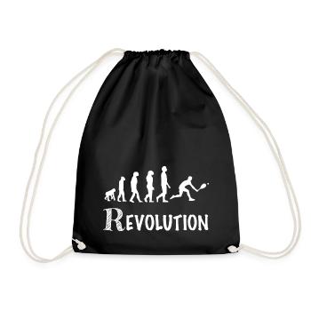 Padel player revolution Padelist humor - Drawstring Bag - black - Front