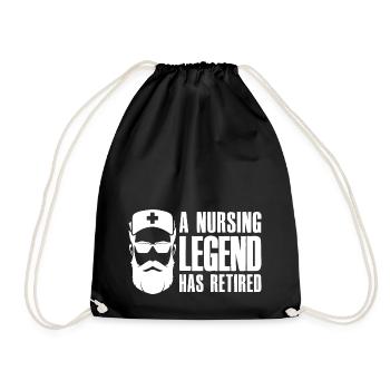 A Nursing Legend Has Retired - Krankenschwester - Drawstring Bag - black - Front