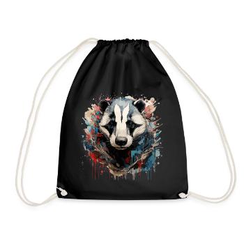 Graffiti Hunter : vibrations du blaireau américain - Sac de sport léger - noir - Devant
