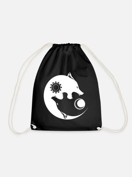 Hati and Skalli - Drawstring Bag - black