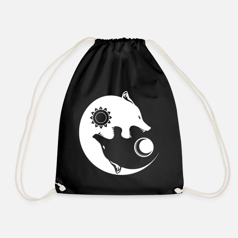 Hati and Skalli - Drawstring Bag - black