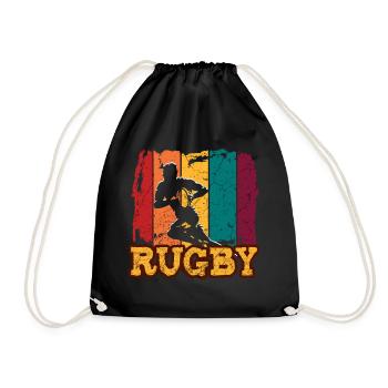 Rugby - Turnbeutel - Schwarz - Vorne