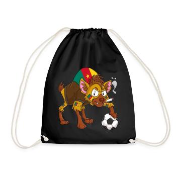 Hyena Fan Cameroon - Drawstring Bag - black - Front