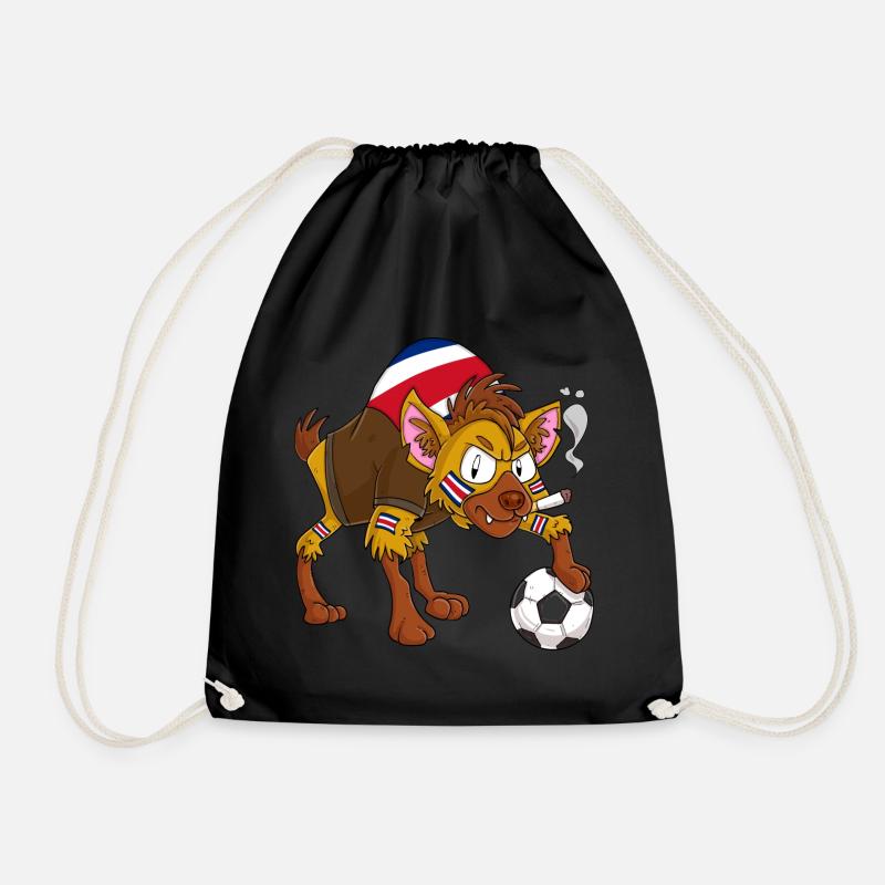 Hyena Fan Costa Rica - Drawstring Bag - black