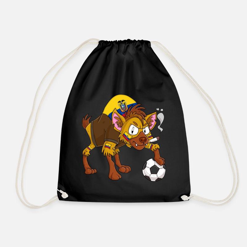 Hyena Fan Ecuador - Drawstring Bag - black