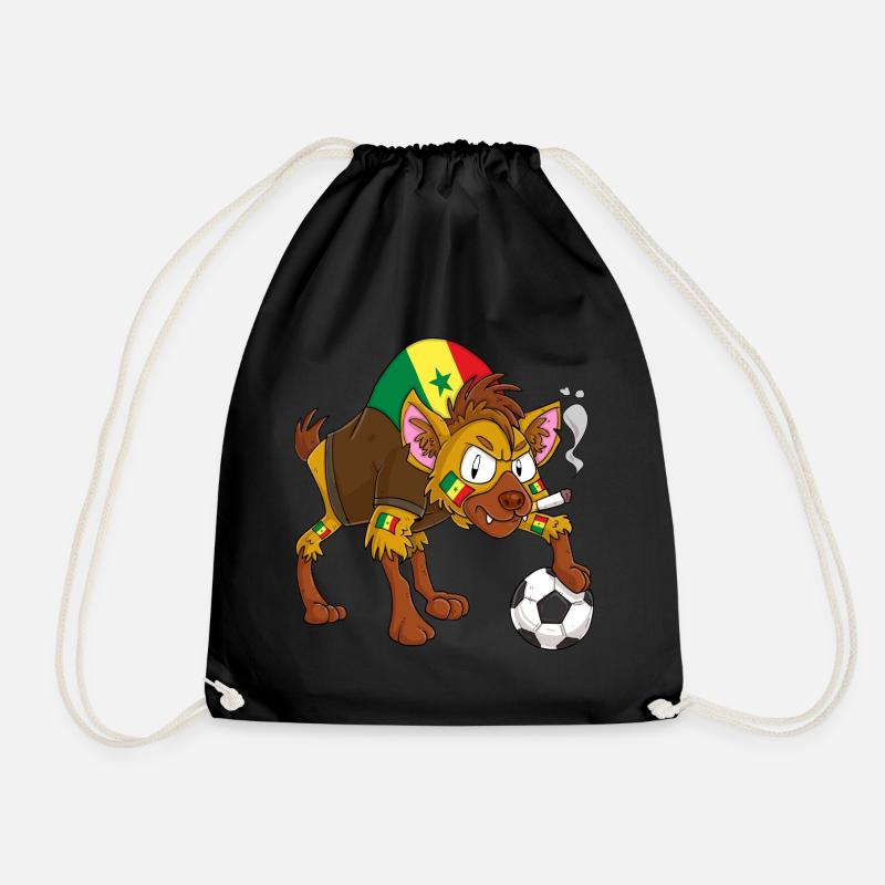 Hyäne Fan Senegal - Turnbeutel - Schwarz