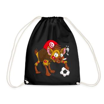 Hyena Fan Tunisia - Drawstring Bag - black - Front