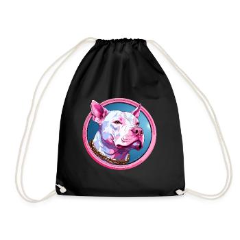 Pitbull Rose - Drawstring Bag - black - Front