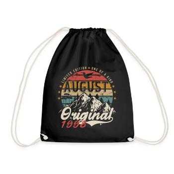 Août 1998 - Fabriqué En Août 1998 - Vintage 1998 - Sac de sport léger - noir - Devant