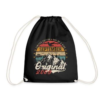 Retro Gift 2009 September Vintage September 2009 - Drawstring Bag - black - Front