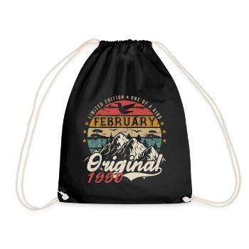 Cadeau 35e Anniversaire Nées En Février 1990 - Sac de sport léger - noir - Devant