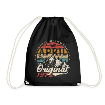 Avril 1972 | Anniversaire avril 1972 April 1972 - Sac de sport léger - noir - Devant