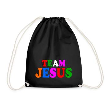 Team jesus - Drawstring Bag - black - Front