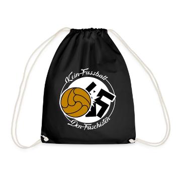No football the fascists - Drawstring Bag - black - Front
