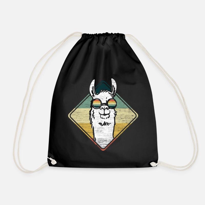 Lama Llama Alpaka - Turnbeutel - Schwarz