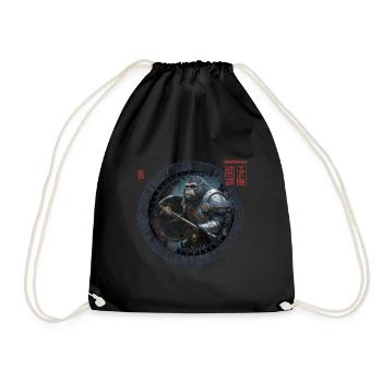 Boardgame Shirt, Board Game, Angry Monkey Axeman - Drawstring Bag - black - Front