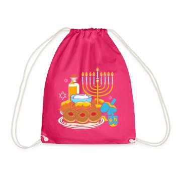 Chanukkah Hanukkah Hanukah - Turnbeutel - Fuchsia - Vorne