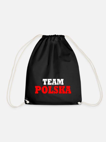 Team polska - Turnbeutel - Schwarz