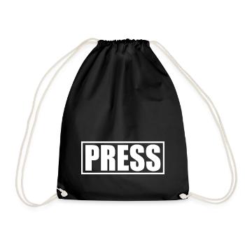 Press - Turnbeutel - Schwarz - Vorne