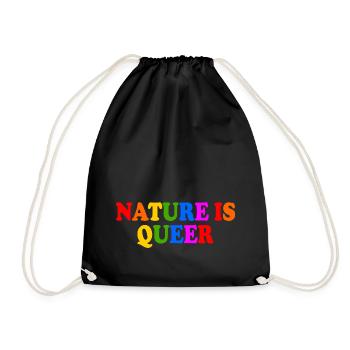 Nature is queer - Turnbeutel - Schwarz - Vorne