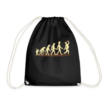 FUN - Evolution Bayer Bier - Geschenk - Bestseller - Turnbeutel - Schwarz - Vorne