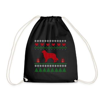 Cadeau de Noël australien berger australien - Sac de sport léger - noir - Devant