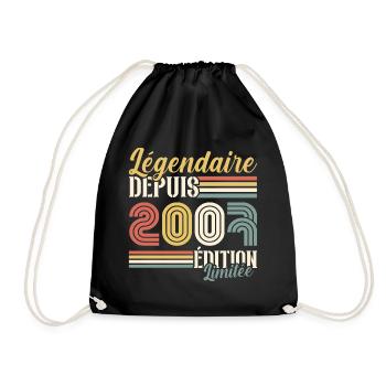 Légendaire Depuis 2007 - Sac de sport léger - noir - Devant