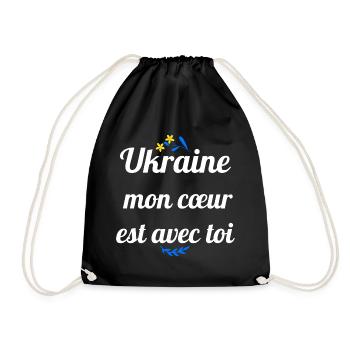 Ukraine mon coeur est avec toi - Sac de sport léger - noir - Devant