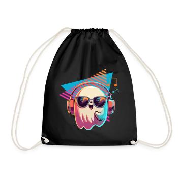 Ghost avec lunettes de soleil et casque - Sac de sport léger - noir - Devant