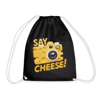 Say Cheese für einen Käseliebhaber Fotograf - Turnbeutel - Schwarz - Vorne