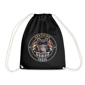 Déchets certifiés - Sac de sport léger - noir - Devant