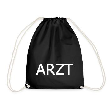 Arzt - Turnbeutel - Schwarz - Vorne