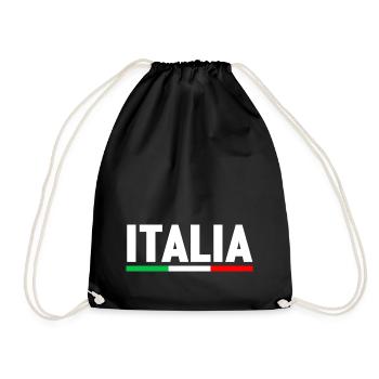 ITALIE DRAPEAU ITALIEN FOOTBALL 2021 VACANCES - Sac de sport léger - noir - Devant