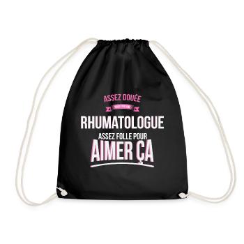 Rhumatologue douée folle cadeau femme - Sac de sport léger - noir - Devant