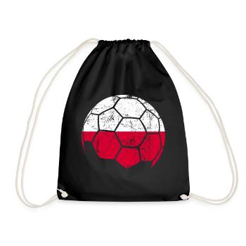 Pologne Ballon de football Football - Sac de sport léger - noir - Devant
