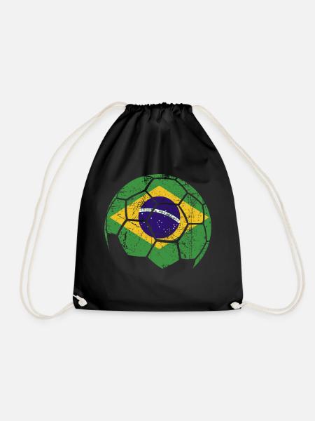 Brazil Soccer Ball Fußball - Turnbeutel - Schwarz