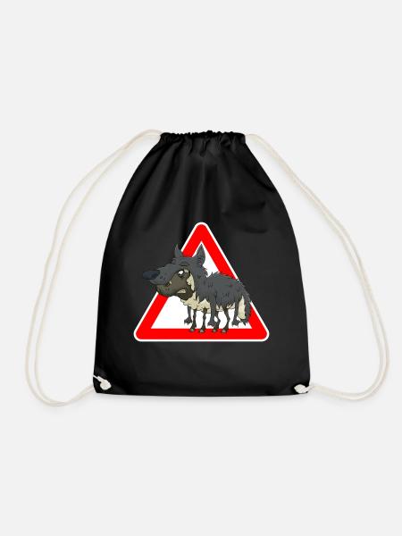 Schaf Wolf - Turnbeutel - Schwarz